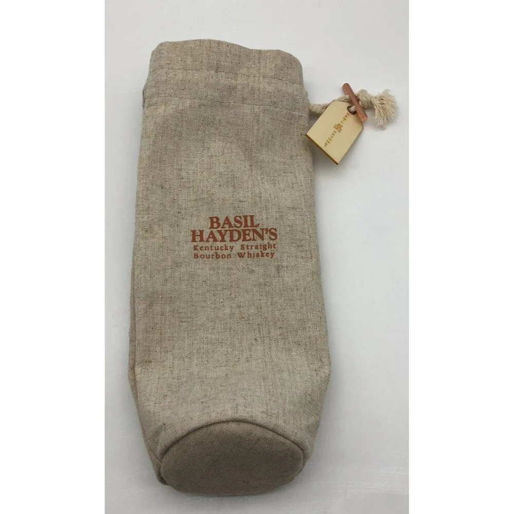 Basil Hayden's Bourbon Whiskey Bottle Drawstring Cloth Gift Storage Bag